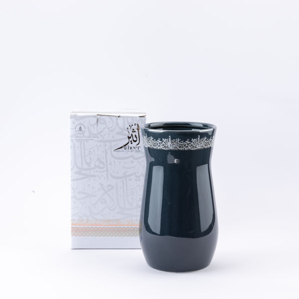 Medium Flower Vase From Ather - Blue + Sliver