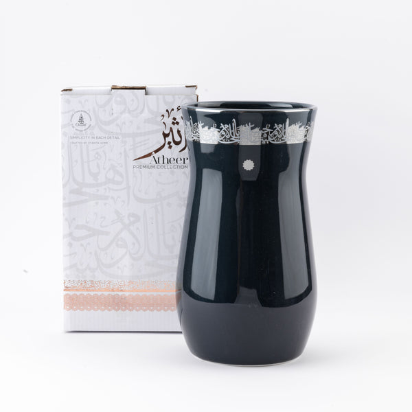 Large Flower Vase From أ¶Ather - Blue + Sliver