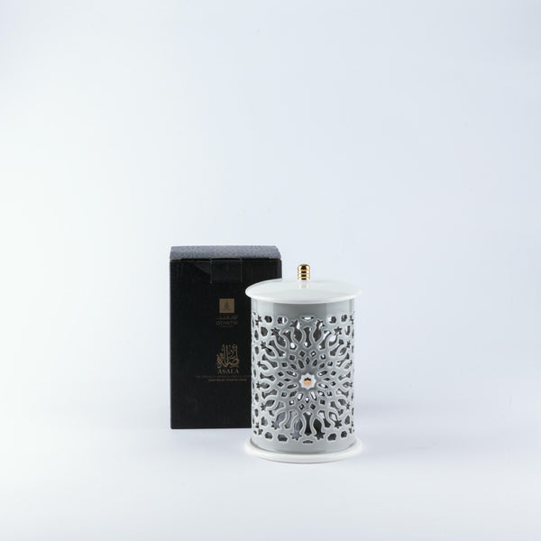 Small Electronic Candle From Asalah - Grey + Gold