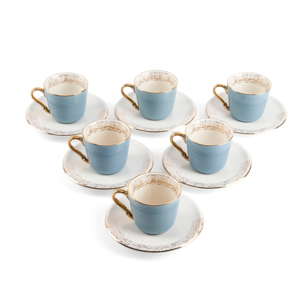 Tea Porcelain Set 12 Pcs From Joud -Blue