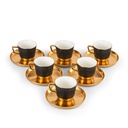 Tea Porcelain Set 12 Pcs From Majlis - Black