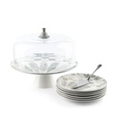 Cake  Serving Set 9Pcs From Amal - Grey