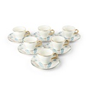 Turkish  Coffee Set 12Pcs From Amal - Blue