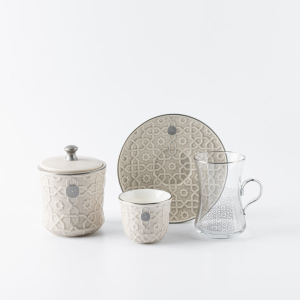 Tea And Arabic Coffee Set From Rossete - Beige