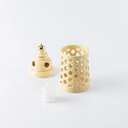 Medium electronic Candle From Rosette - Ivory