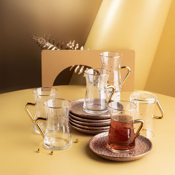 Tea Glass Sets From Crown - Brown