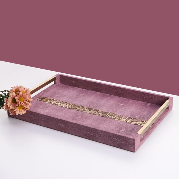  Leather Tray From Joud - Purple