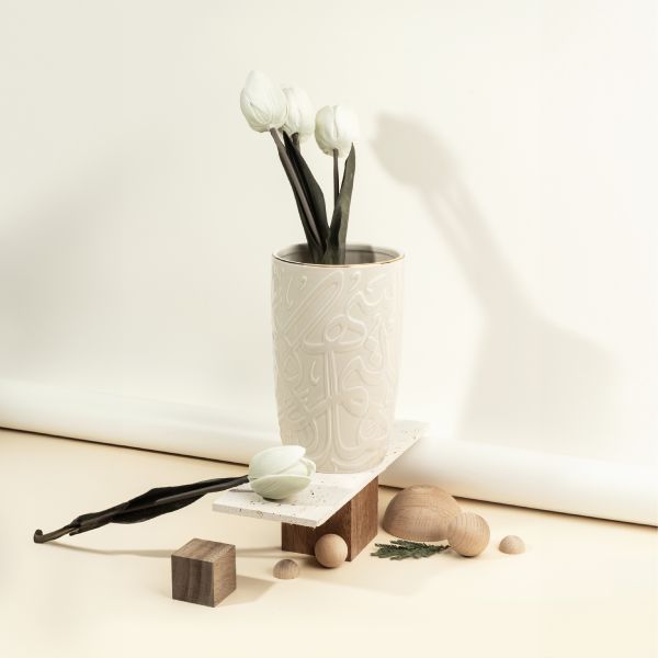 Small Flower Vase From Diwan -  Beige