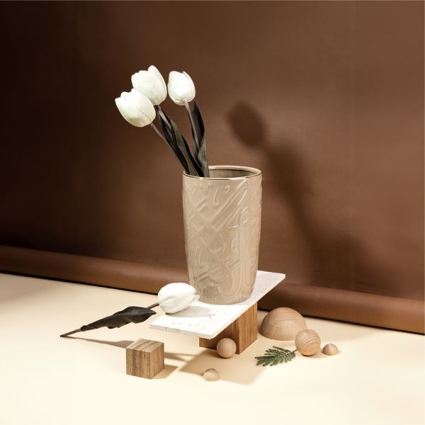 Small Flower Vase From Diwan -  Coffee