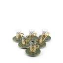 Tea Glass Set 12 Pcs From Diwan -  Green