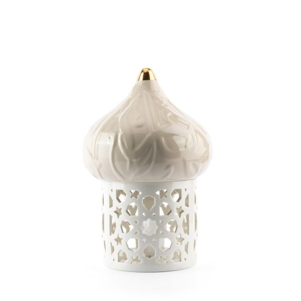 Large Electronic Candle From Diwan -  Beige