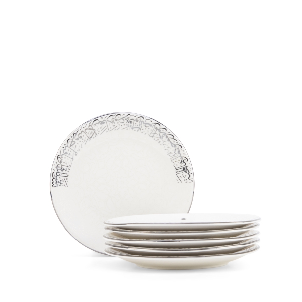 Serving Plates 6 Pcs From Joud - White