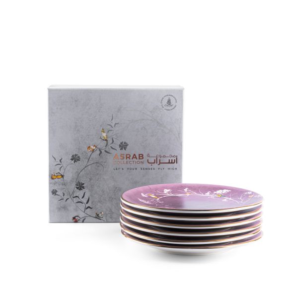 Serving Plates 6 Pcs From Asrab - Purple