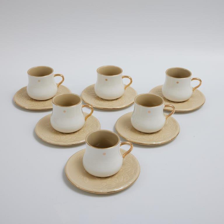 6cup 6saucer 200CC - Ivory   