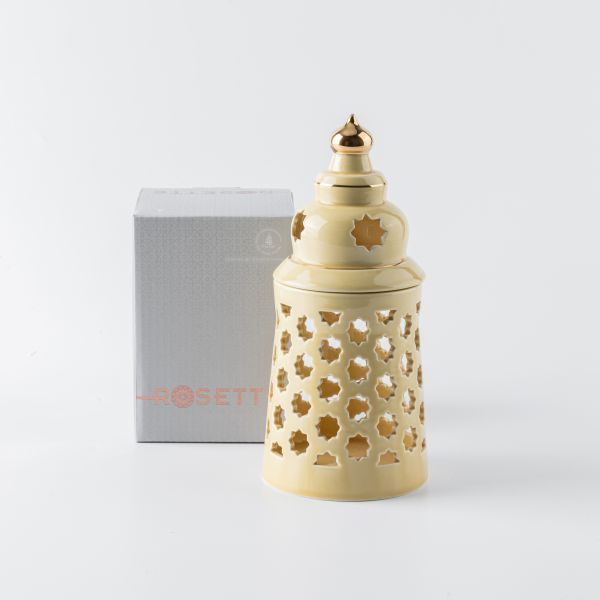 Medium electronic Candle From Rosette - Ivory