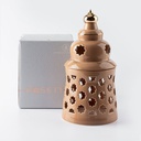 Large electronic Candle From Rosette - Orange