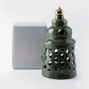 Large electronic Candle From Rosette - Green