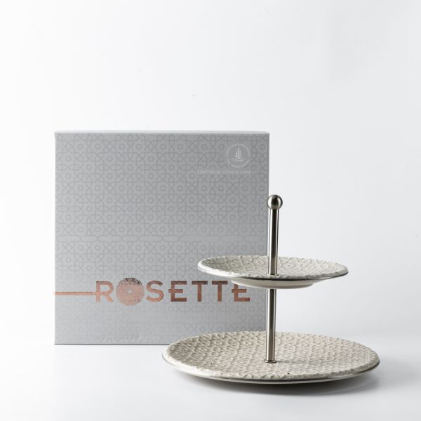 Serving Stand From Rosette - Beige