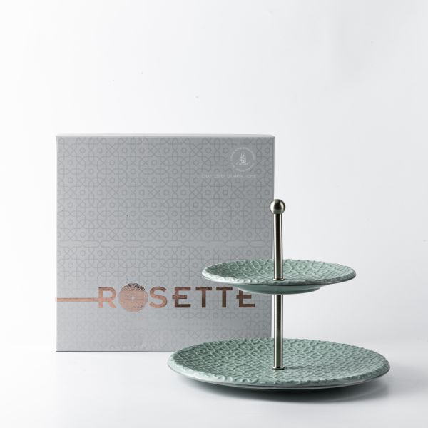 Serving Stand From Rosette - Blue