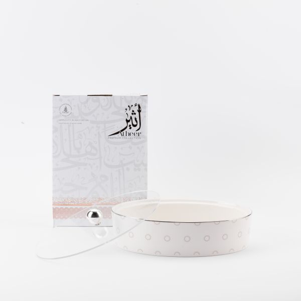 Medium Date Bowl From Ather - White + silver