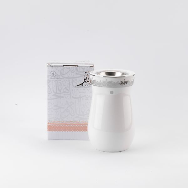 Incense Burner From Ather - White + silver