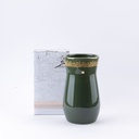 Medium Flower Vase From Ather - Olive + Gold