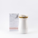 Medium Flower Vase From Ather - White + Gold