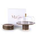 Cake  Serving Set 9Pcs From Majlis - Brown