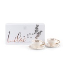 Tea Porcelain Set 12 Pcs From Lilac - White