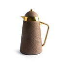 دلة للشاي أو القهوة من تاج - ذهبي  في بني