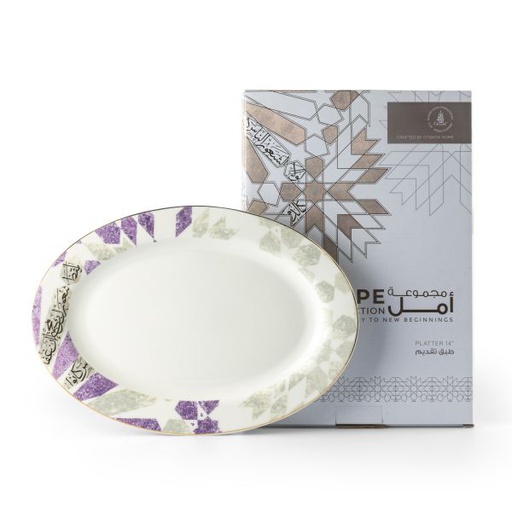 [GY1511] 1 Serving Plate From Amal - Purple