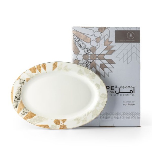 [GY1512] 1 Serving Plate From Amal - Beige