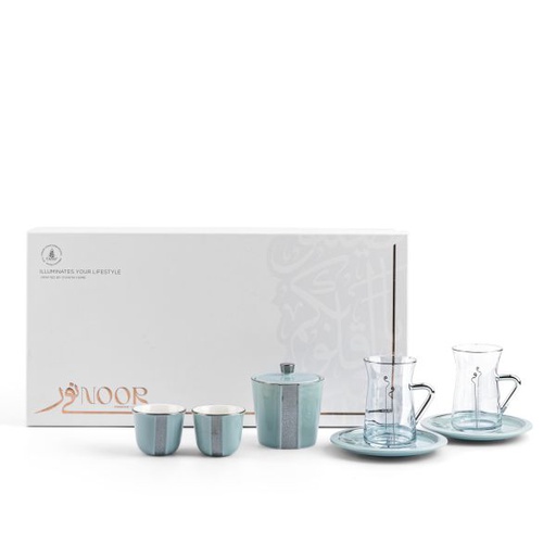 [ET2275] Tea And Arabic Coffee Set 19 pcs From Nour - Blue