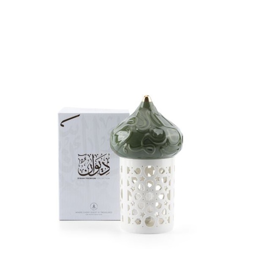 [ET2354] Medium Electronic Candle From Diwan -  Green