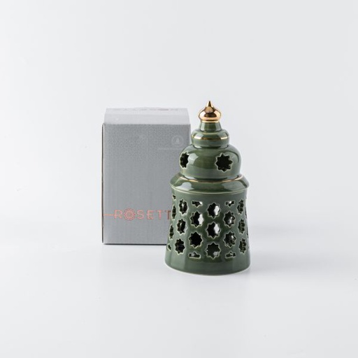 [ET2157] Small electronic Candle From Rosette - Green