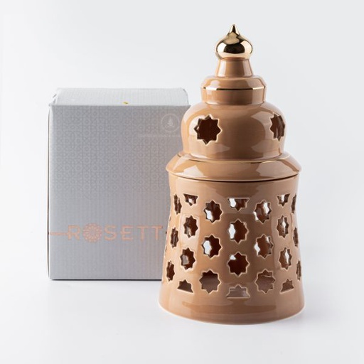 [ET2165] Large electronic Candle From Rosette - Orange