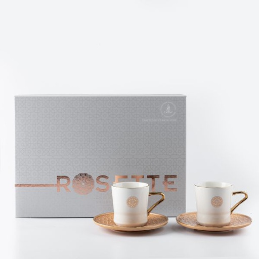 [ET2175] Porcelain Tea Set From Rosette - Orange