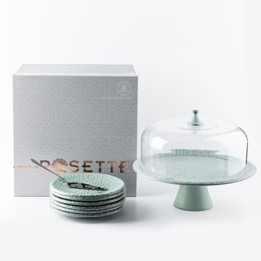 [ET2204] Cake Serving Set From Rosette - Blue