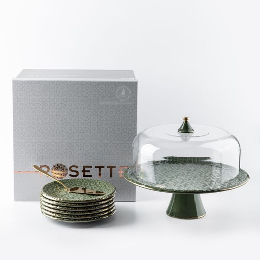 [ET2207] Cake Serving Set From Rosette - Green