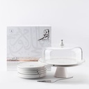 Cake Serving Set From Ather - White + silver