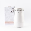 Large Flower Vase From ِAther - White + silver