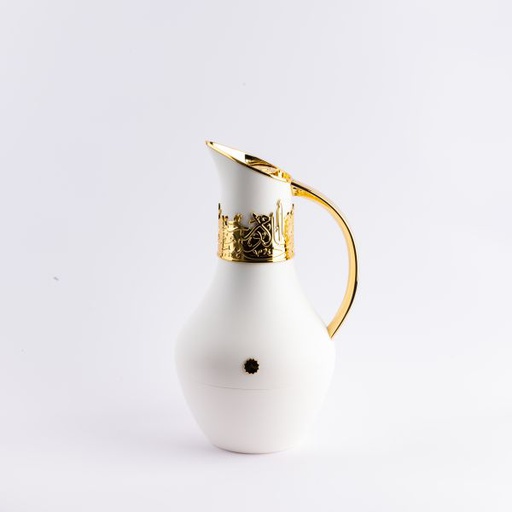 [KP1065] Vacuum Flask For Tea And Coffee From Ather - White + Gold