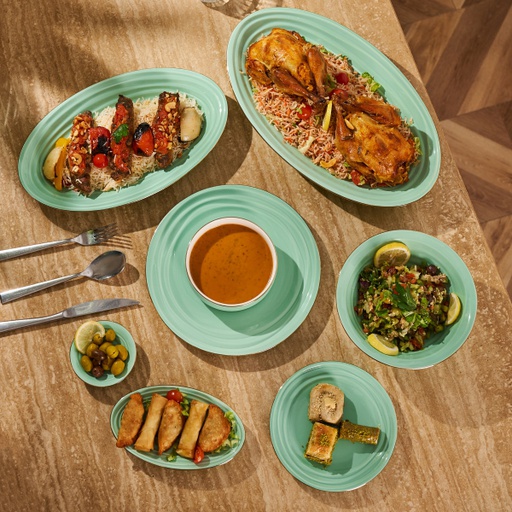 [ET1398] Teal - Dinner Set of 36 Pcs From Harmony