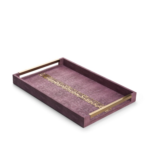 [SUZ1012]  Leather Tray From Joud - Purple