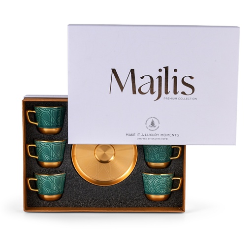 [AM1003] Turkish  Coffee Set 12Pcs From Majlis - Green